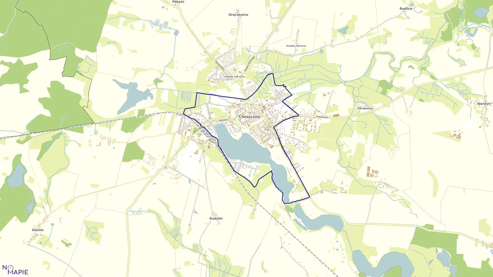 Mapa obrębu CHOSZCZNO 3 w gminie Choszczno