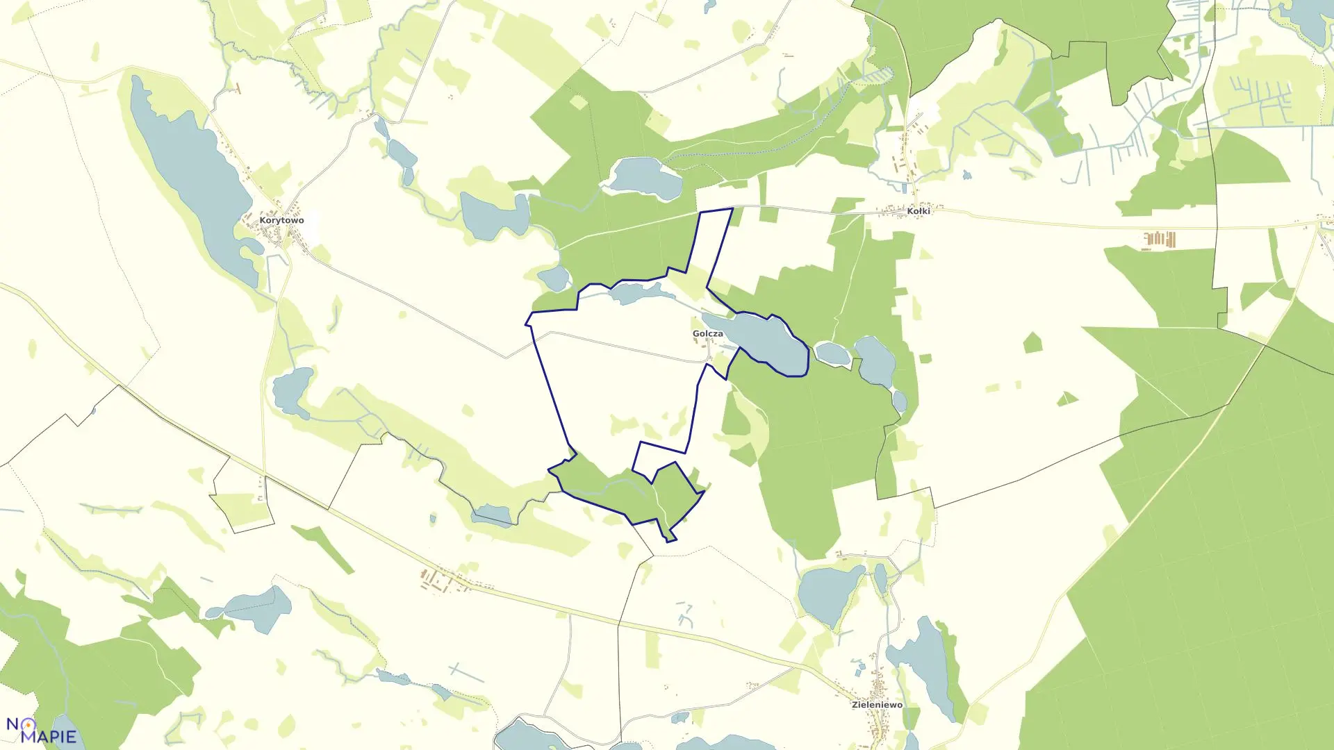 Mapa obrębu GOLCZA w gminie Choszczno