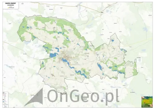 Mapa gminy Choszczno